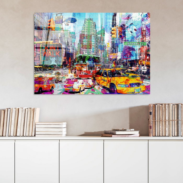 Wallity Pintura Decorativa de Vidrio Templado Multicolor 70 x 100 cm